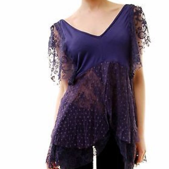 Free People Heatherton Lace Babydoll Top NWT Small - Picture 5 of 5